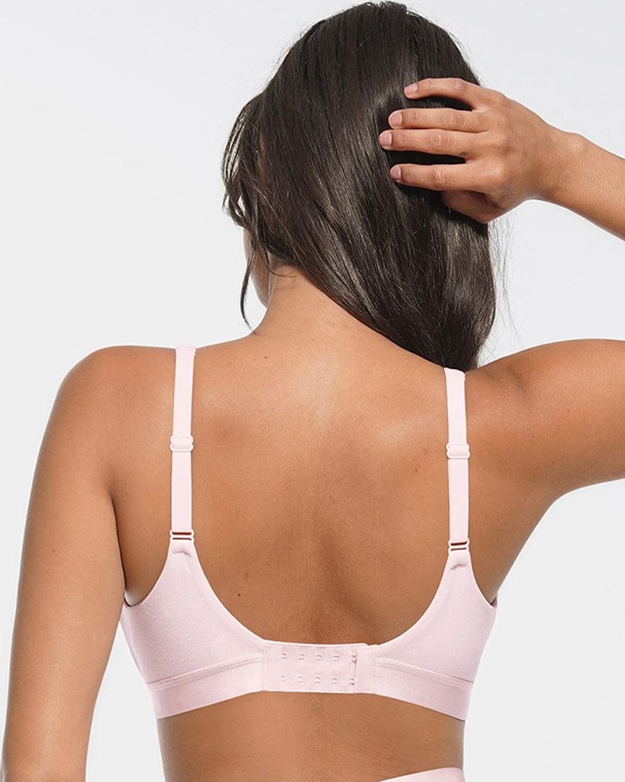 Bralette acanalado en Rosa palo, foto 3